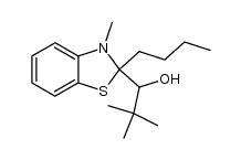 1-(2-butyl-3-methyl-2,3-dihydrobenzo[d]thiazol-2-yl)-2,2-dimethylpropan-1-ol结构式