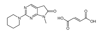 but-2-enedioic acid,7-methyl-2-piperidin-1-yl-5H-pyrrolo[2,3-d]pyrimidin-6-one Structure