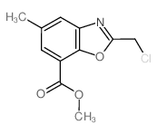 Methyl 2-(chloromethyl)-5-methyl-1,3-benzoxazole-7-carboxylate结构式