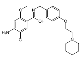 4-amino-5-chloro-2-methoxy-N-[[4-(2-piperidin-1-ylethoxy)phenyl]methyl]benzamide Structure