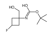 tert-butyl N-[3-fluoro-1-(hydroxymethyl)cyclobutyl]carbamate Structure