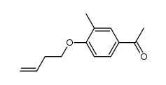 1-(4-(but-3-en-1-yloxy)-3-methylphenyl)ethanone结构式