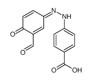 4-[2-(3-formyl-4-oxocyclohexa-2,5-dien-1-ylidene)hydrazinyl]benzoic acid结构式