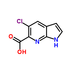 5-氯-1h-吡咯并[2,3-b]吡啶-6-羧酸结构式