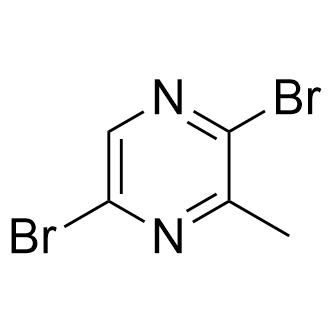 2,5-二溴-3-甲基吡嗪结构式