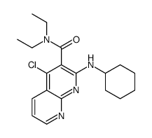 4-chloro-2-(cyclohexylamino)-N,N-diethyl-1,8-naphthyridine-3-carboxamide Structure