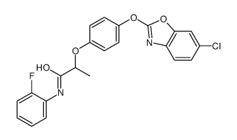 2-[4-[(6-chloro-1,3-benzoxazol-2-yl)oxy]phenoxy]-N-(2-fluorophenyl)propanamide结构式