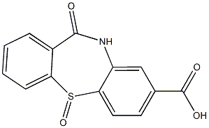 11-oxo-10,11-dihydrodibenzo[b,f][1,4]thiazepine-8-carboxylic acid 5-oxide结构式