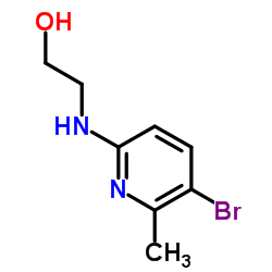 2-[(5-Bromo-6-methyl-2-pyridinyl)amino]ethanol结构式
