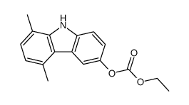 1,4-dimethyl-6-ethoxy-carbonyloxy-9H-carbazole结构式