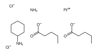 azane, cyclohexanamine, pentanoate, platinum(+4) cation, dichloride structure