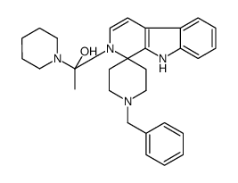 1-(1'-benzylspiro[9H-pyrido[3,4-b]indole-1,4'-piperidine]-2-yl)-1-piperidin-1-ylethanol结构式