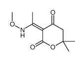 5,6-dihydro-6,6-dimethyl-4-hydroxy-3-(1-(methoxyimino)ethyl)-2H-pyran-2-one Structure