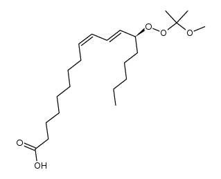 13-(S)-α-Methoxyisopropylperoxy-(9Z,11E)-octadecadiensaeure Structure