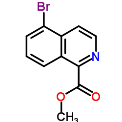 5-BROMO-ISOQUINOLINE-1-CARBOXYLIC ACID METHYL ESTER Structure