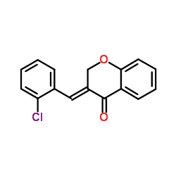 3-[(E)-(2-CHLOROPHENYL)METHYLIDENE]-2,3-DIHYDRO-4H-CHROMEN-4-ONE结构式