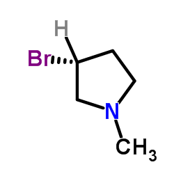 (3R)-3-Bromo-1-methylpyrrolidine结构式