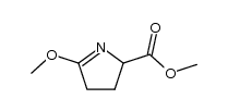 5-methoxy-3,4-dihydro-2H-pyrrole-2-carboxylic acid methyl ester结构式