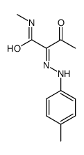 (2E)-N-methyl-2-[(4-methylphenyl)hydrazinylidene]-3-oxobutanamide结构式