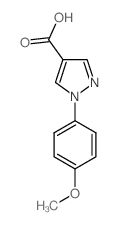 1-(4-甲氧基苯基)-1H-吡唑-4-羧酸结构式