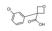 3-(3-chlorophenyl)oxetane-3-carboxylic acid结构式