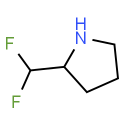2-(二氟甲基)吡咯烷盐酸盐结构式