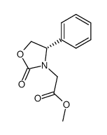 methyl (4(S)-phenyloxazolidin-2-on-3-yl)acetate结构式