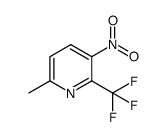 6-methyl-3-nitro-2-(trifluoromethyl)pyridine结构式