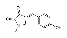 4-[(4-hydroxyphenyl)methylidene]-1-methylpyrrolidine-2,3-dione Structure