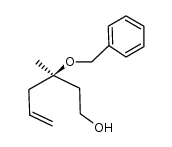 (R)-3-(benzyloxy)-3-methylhex-5-en-1-ol结构式