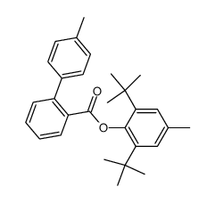 2,6-di-tert-butyl-4-methylphenyl 4'-methylbiphenyl-2-carboxylate结构式