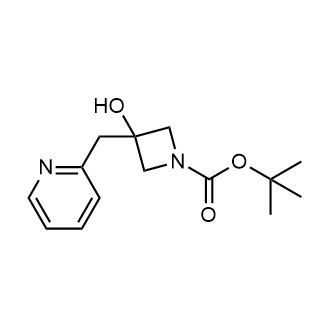 tert-Butyl 3-hydroxy-3-[(pyridin-2-yl)methyl]azetidine-1-carboxylate Structure
