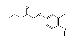 (3-Methyl-4-methylmercapto-phenoxy)-essigsaeureethylester结构式