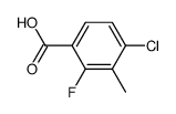 4-氯-2-氟-3-甲基苯甲酸结构式