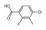 4-CHLORO-2-FLUORO-3-METHYL-BENZOIC structure