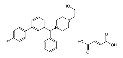 (E)-but-2-enedioic acid,2-[4-[[3-(4-fluorophenyl)phenyl]-phenylmethyl]piperazin-1-yl]ethanol Structure