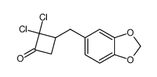 2,2-dichloro-3-(3,4-methylenedioxybenzyl)cyclobutanone Structure