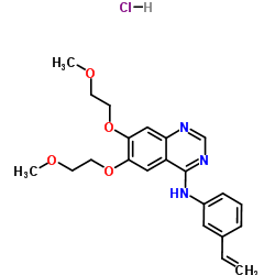 6,7-Bis(2-methoxyethoxy)-N-(3-vinylphenyl)-4-quinazolinamine hydrochloride (1:1)结构式