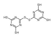 bis{4,6-dimercapto-1,3,5-triazinyl-(2)} disulfide结构式