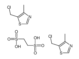 5-(chloromethyl)-4-methyl-1,3-thiazole,ethane-1,2-disulfonic acid结构式