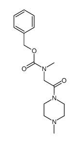 benzyl methyl(2-(4-methylpiperazin-1-yl)-2-oxoethyl)carbamate结构式