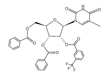 3',5'-di-O-benzoyl-2'-O-[3-(trifluoromethyl)benzoyl]-5-methyluridine结构式