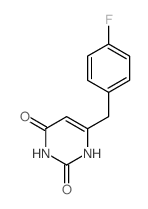2,4(1H,3H)-Pyrimidinedione,6-[(4-fluorophenyl)methyl]-结构式