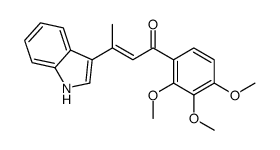 3-(1H-indol-3-yl)-1-(2,3,4-trimethoxyphenyl)but-2-en-1-one结构式