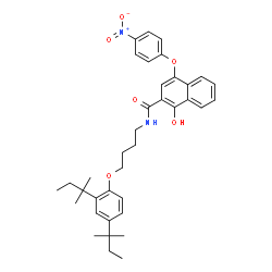 N-[4-(2,4-di-tert-pentylphenoxy)butyl]-1-hydroxy-4-(p-nitrophenoxy)-2-naphthoamide Structure