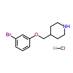 4-[(3-Bromophenoxy)methyl]piperidine hydrochloride (1:1) structure