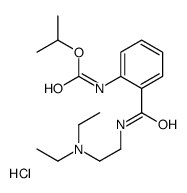 diethyl-[2-[[2-(propan-2-yloxycarbonylamino)benzoyl]amino]ethyl]azanium,chloride Structure