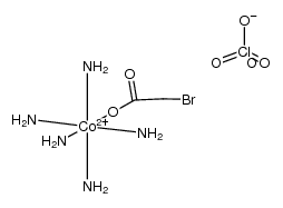mono(pentaamino(2-bromoacetoxy)cobalt(VIII)) monoperchlorate结构式
