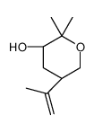 (3S,5S)-2,2-dimethyl-5-prop-1-en-2-yloxan-3-ol结构式