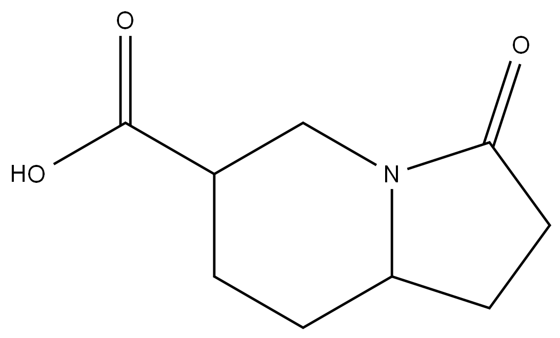 3-OXO-OCTAHYDROINDOLIZINE-6-CARBOXYLIC ACID(WX112334) Structure